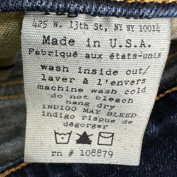Rag & Bone Justine Skinny Jeans Dark Wash Denim Classic Size‎ 26 - Picture 9 of 10